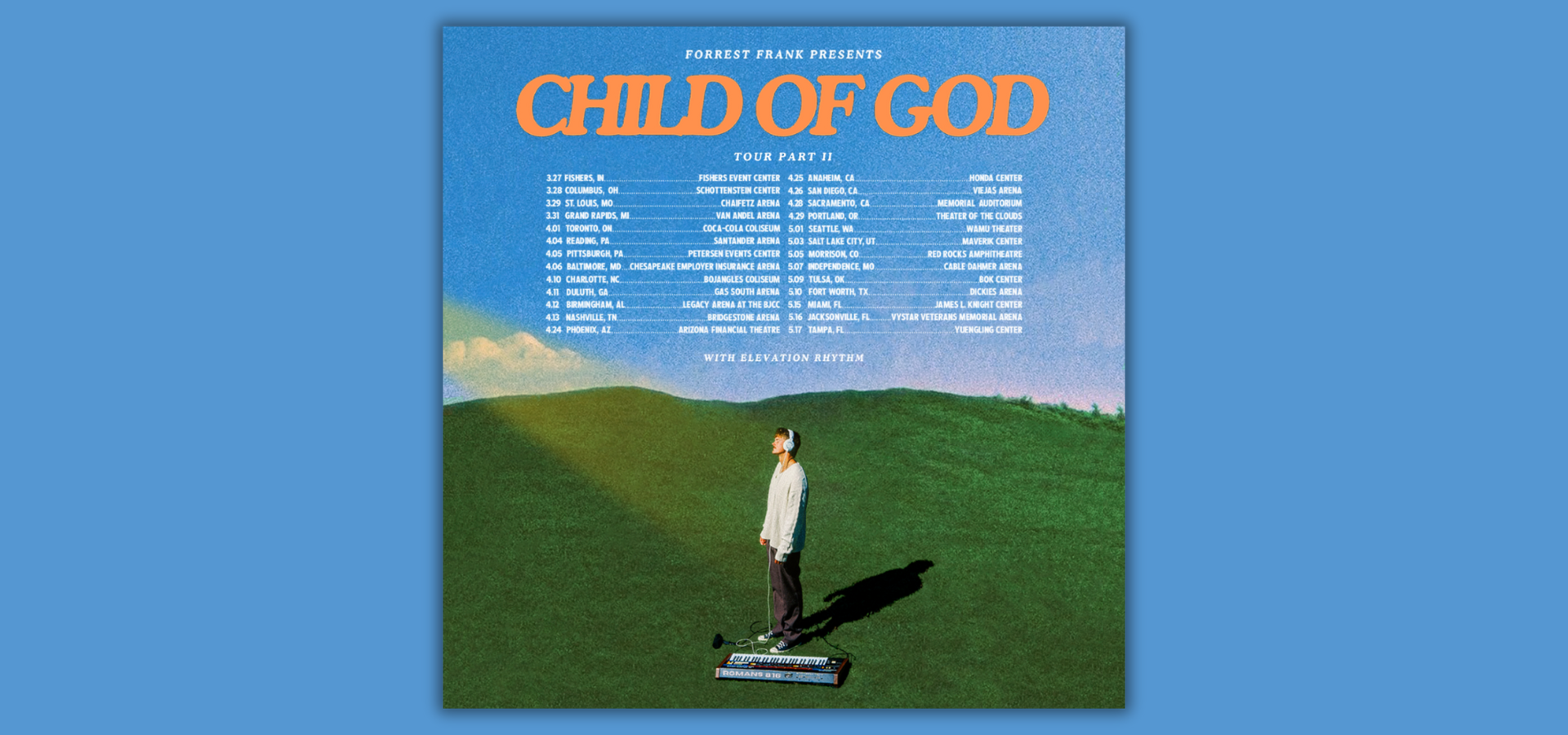 Forrest Frank Announces 2025 "Child Of God Tour Part 2"